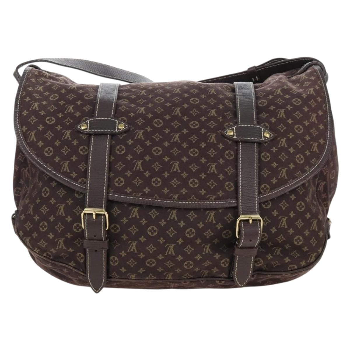 Louis Vuitton Saumur Mini Lin Brown Canvas Shoulder Bag Bag (Pre-Owned)