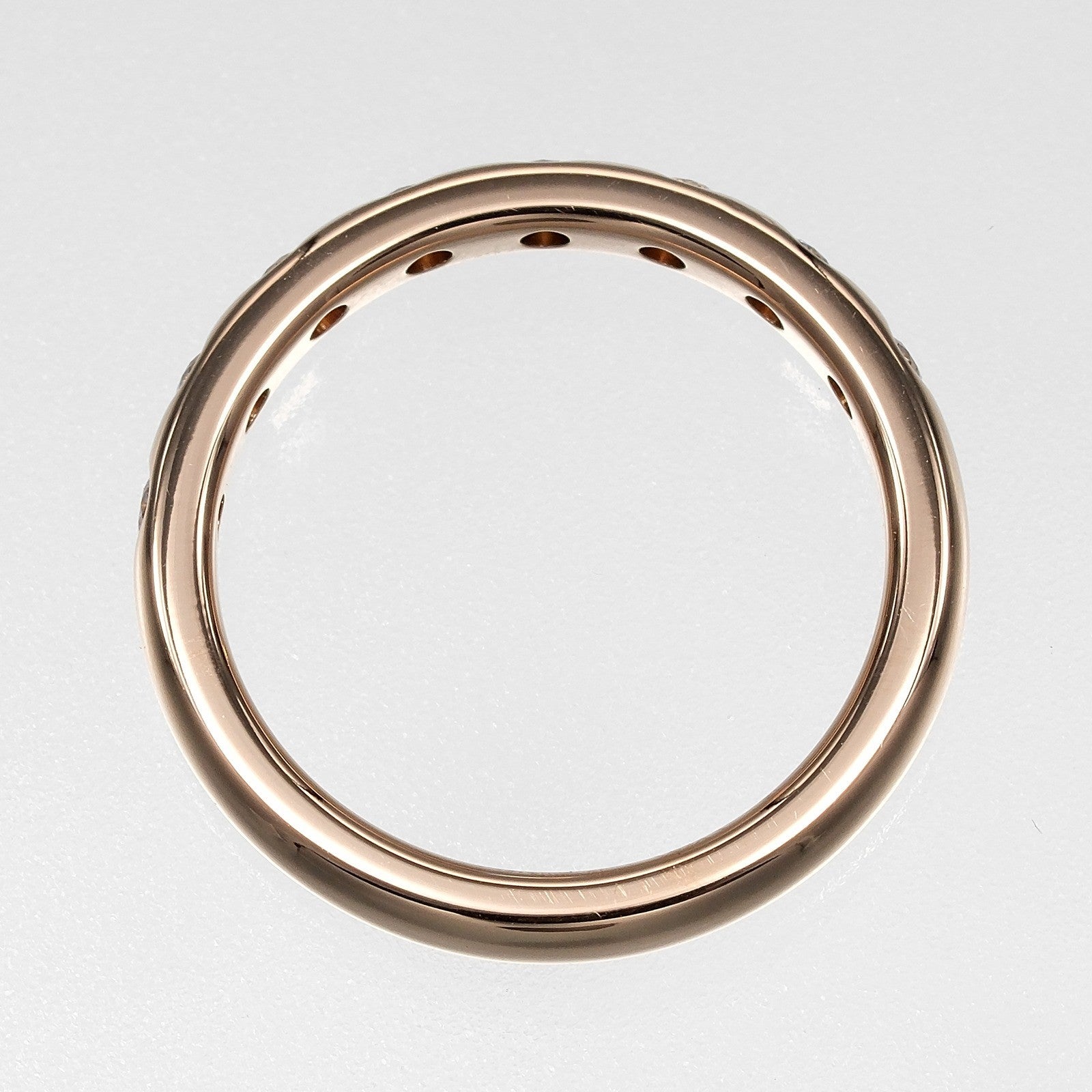Tiffany & Co. Stacking Band Ring With 8 Diamonds 18K Pink Gold With Diamonds Gold Pink_Gold Ring Jewelry (Pre-Owned)