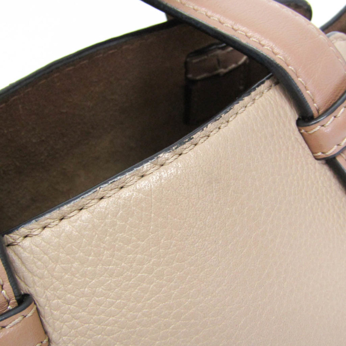 Loewe Hammock Nugget Leather Beige Leather Handbag (Pre-Owned)