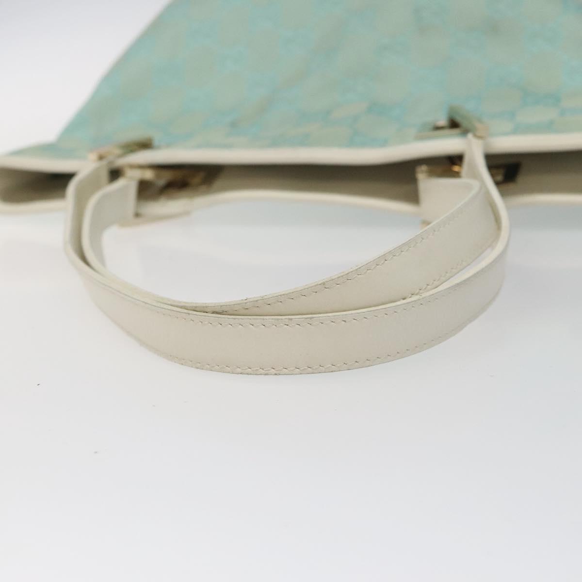 Gucci Gg Canvas Blue Canvas Tote Bag (Pre-Owned)