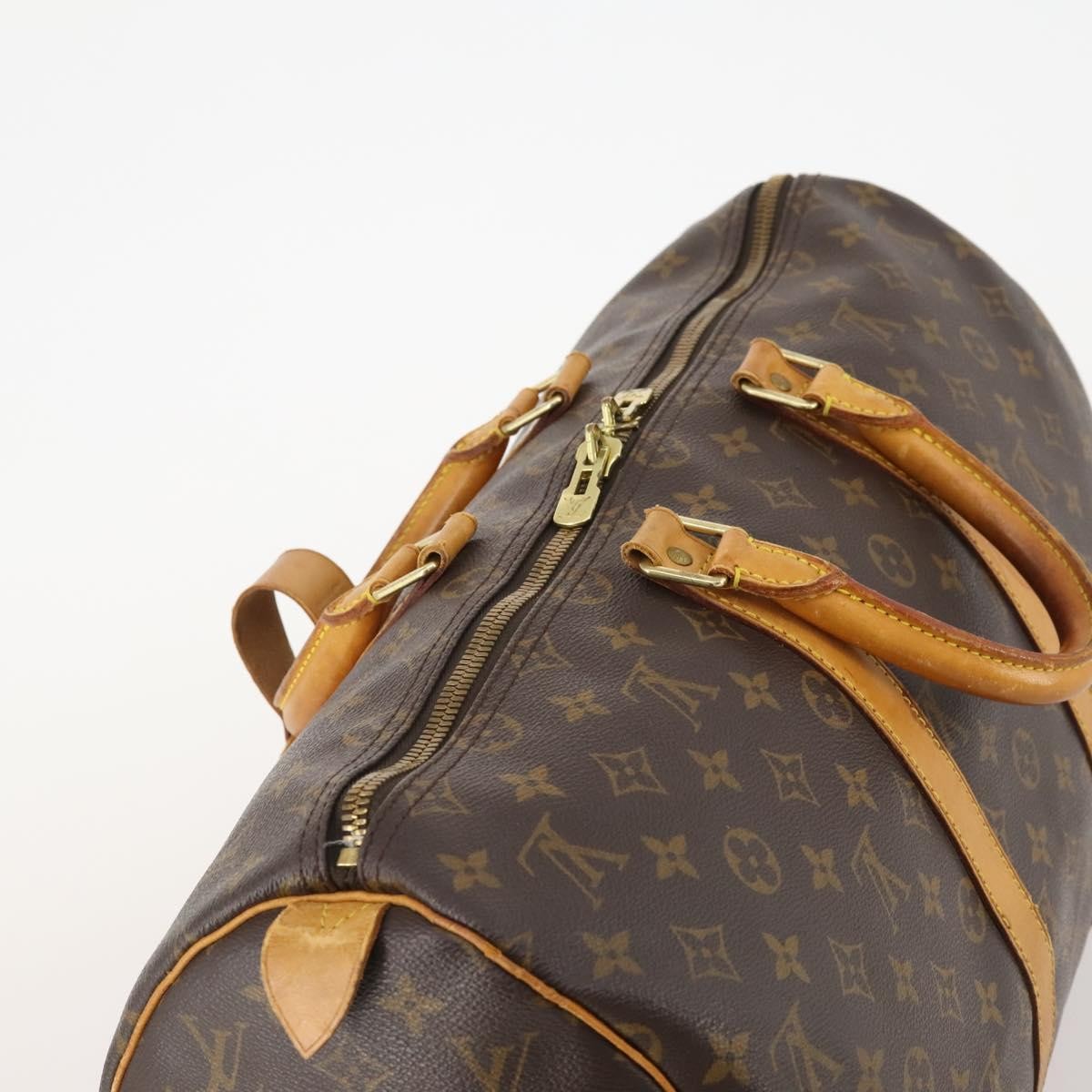 Louis Vuitton Keepall Monogram Canvas Brown Canvas Travel Bag Bag (Pre-Owned)