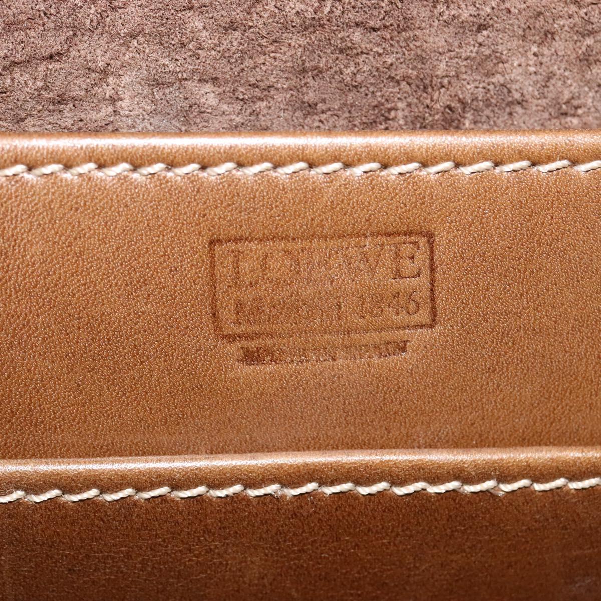 Loewe Anagram Beige Leather Briefcase Bag (Pre-Owned)