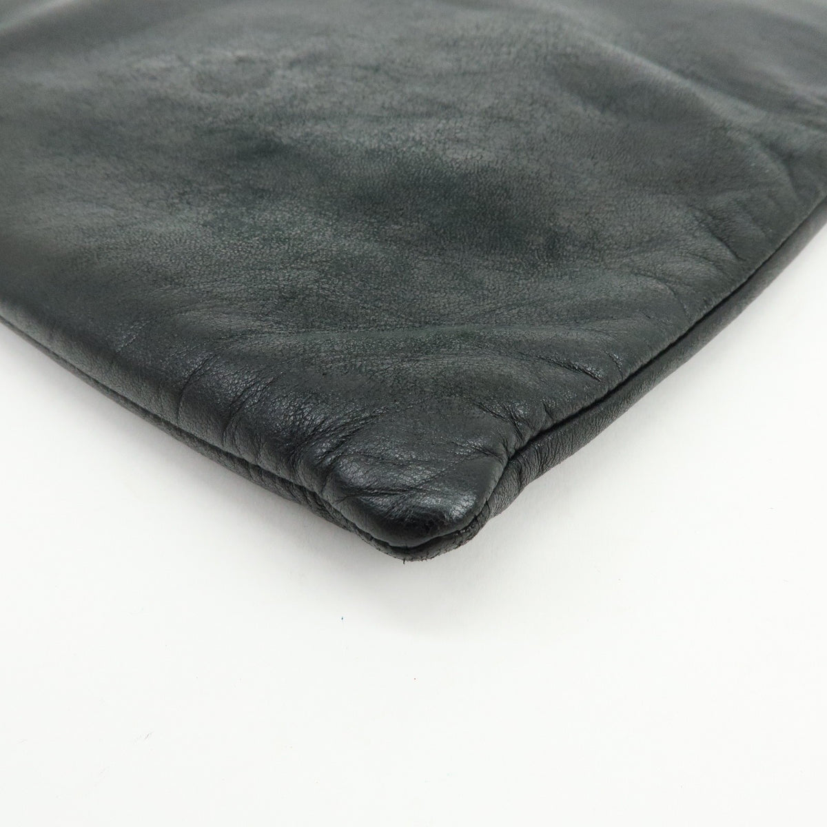 Loewe Shoulder Bag Leather Black Leather Shoulder Bag Bag (Pre-Owned)