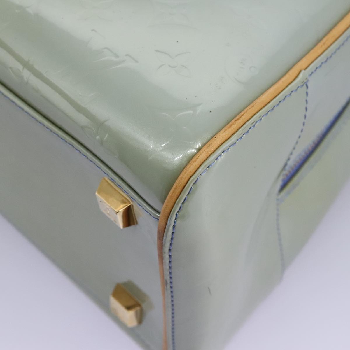 Louis Vuitton Tompkins Square Grey Patent Leather Handbag (Pre-Owned)