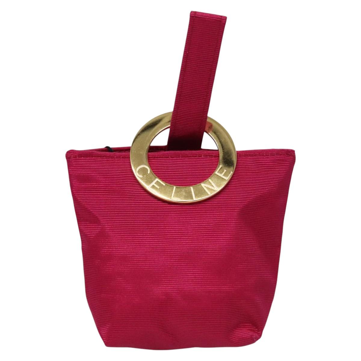 Céline Logo Du Cercle Pink Synthetic Clutch Bag (Pre-Owned)