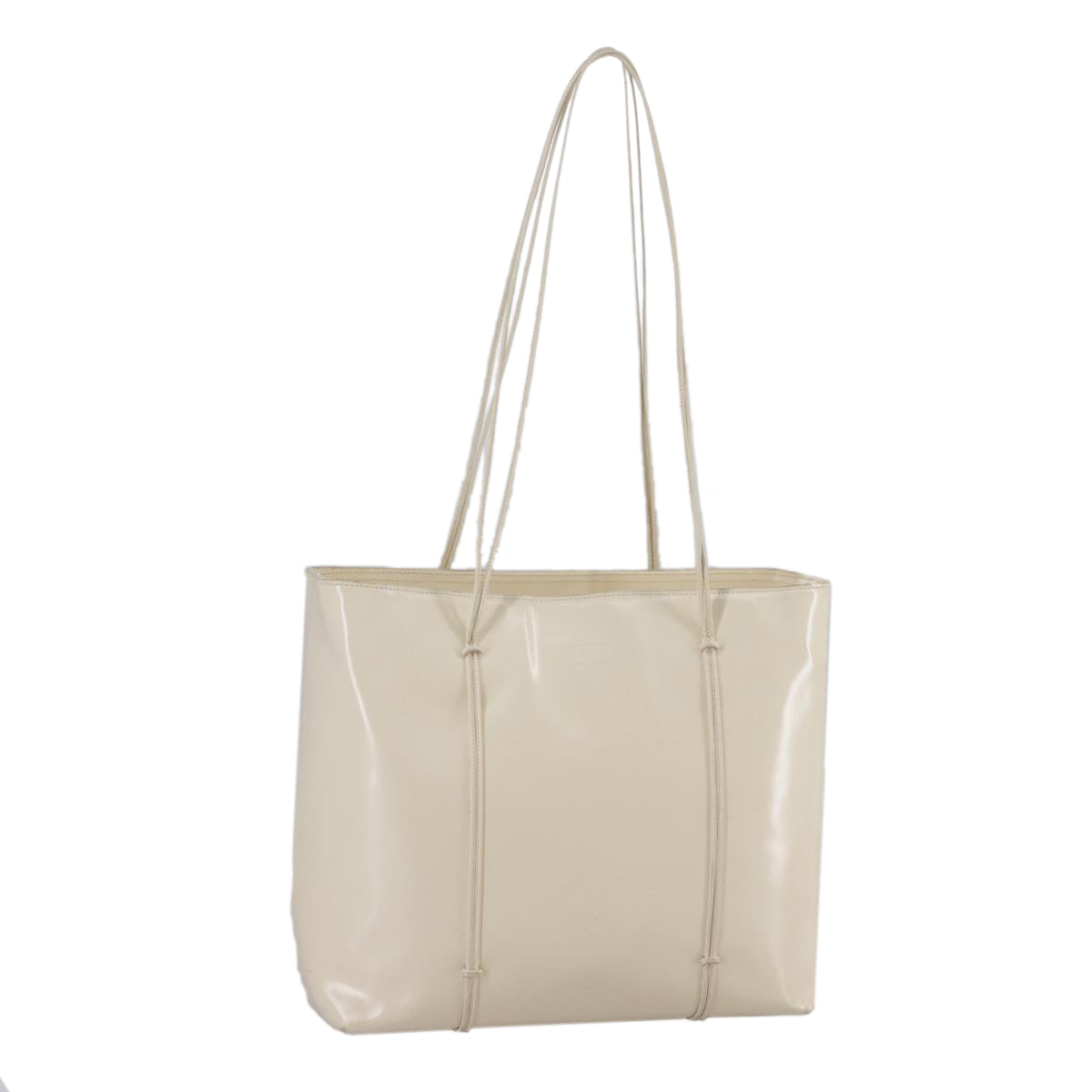 Prada White Patent Leather Tote Bag (Pre-Owned)