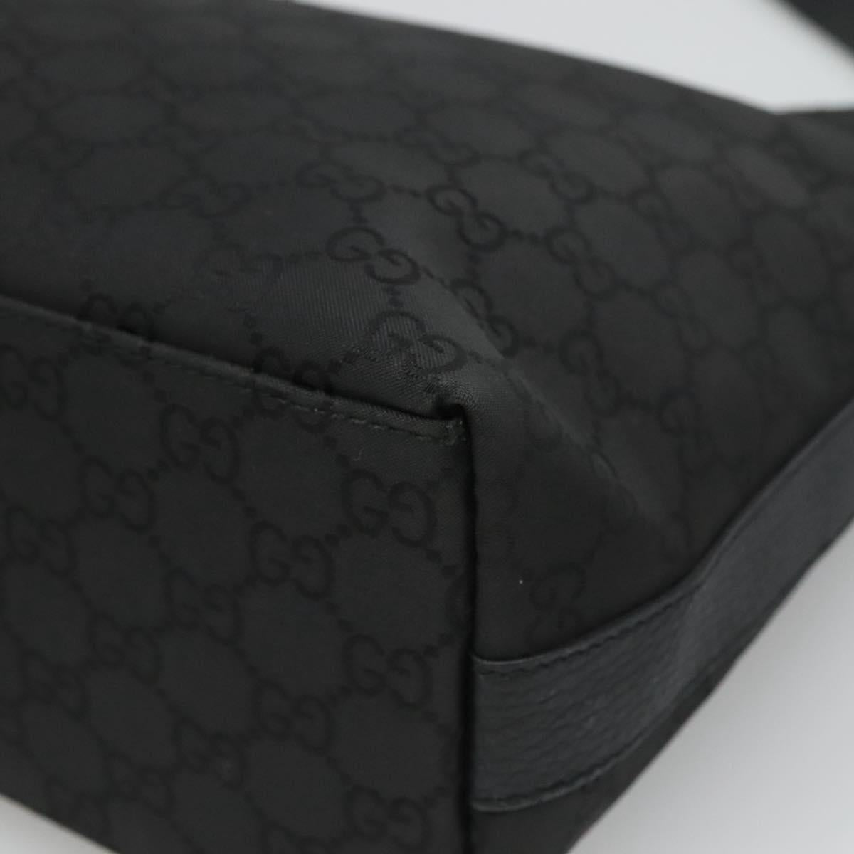 Gucci Jackie Black Canvas Shoulder Bag (Pre-Owned)