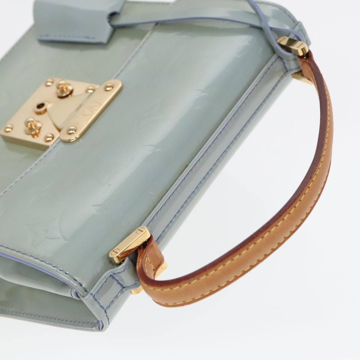 Louis Vuitton Spring Street Grey Patent Leather Handbag (Pre-Owned)