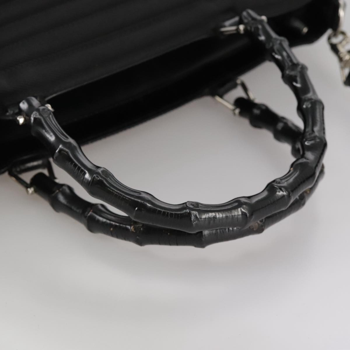 Gucci Bamboo Black Synthetic Handbag (Pre-Owned)
