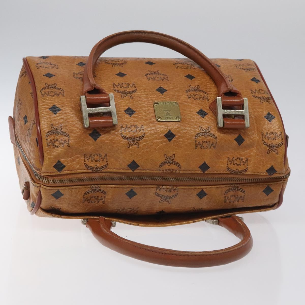 MCM Visetos Brown Canvas Handbag (Pre-Owned)