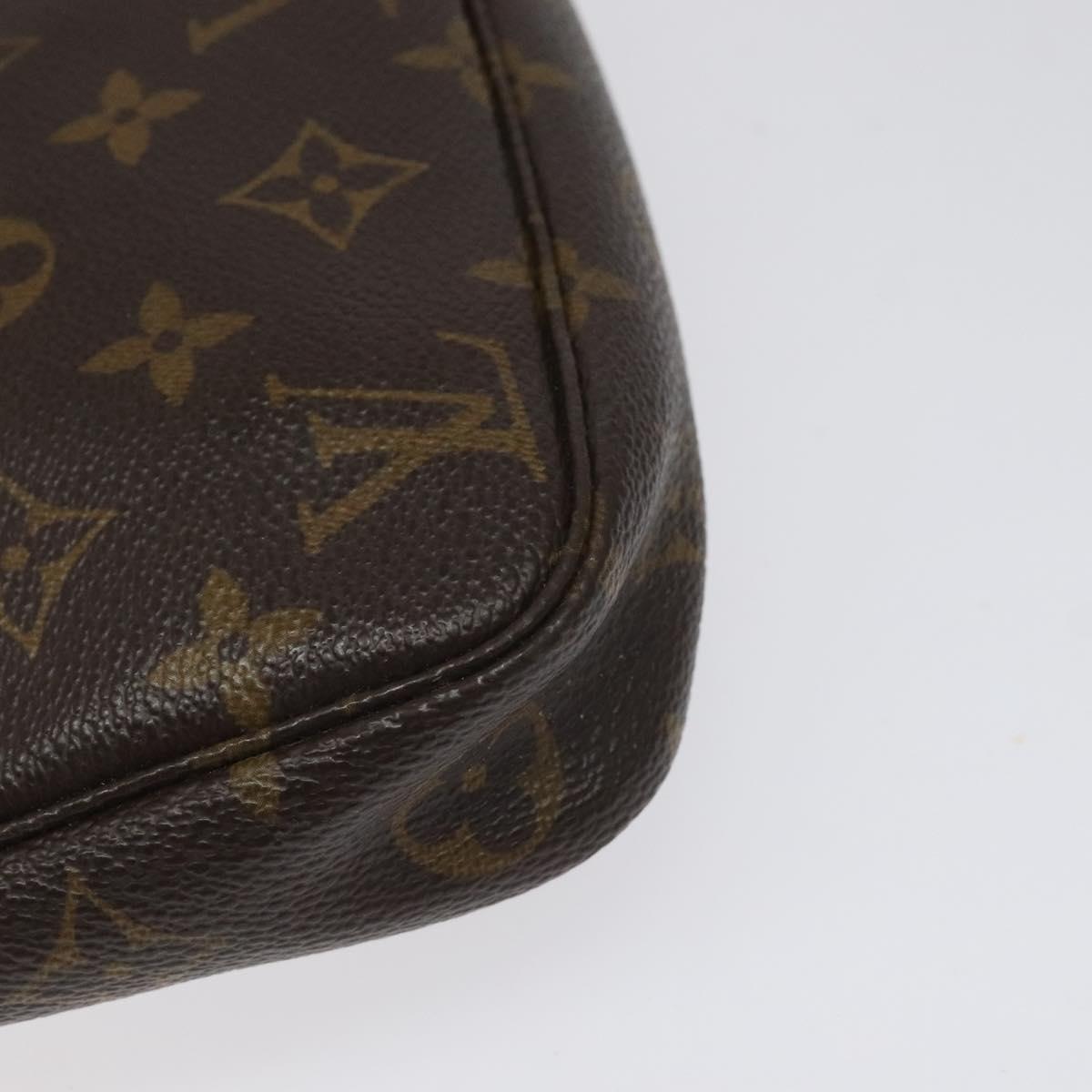 Louis Vuitton Pochette Accessoire Brown Canvas Clutch Bag (Pre-Owned)