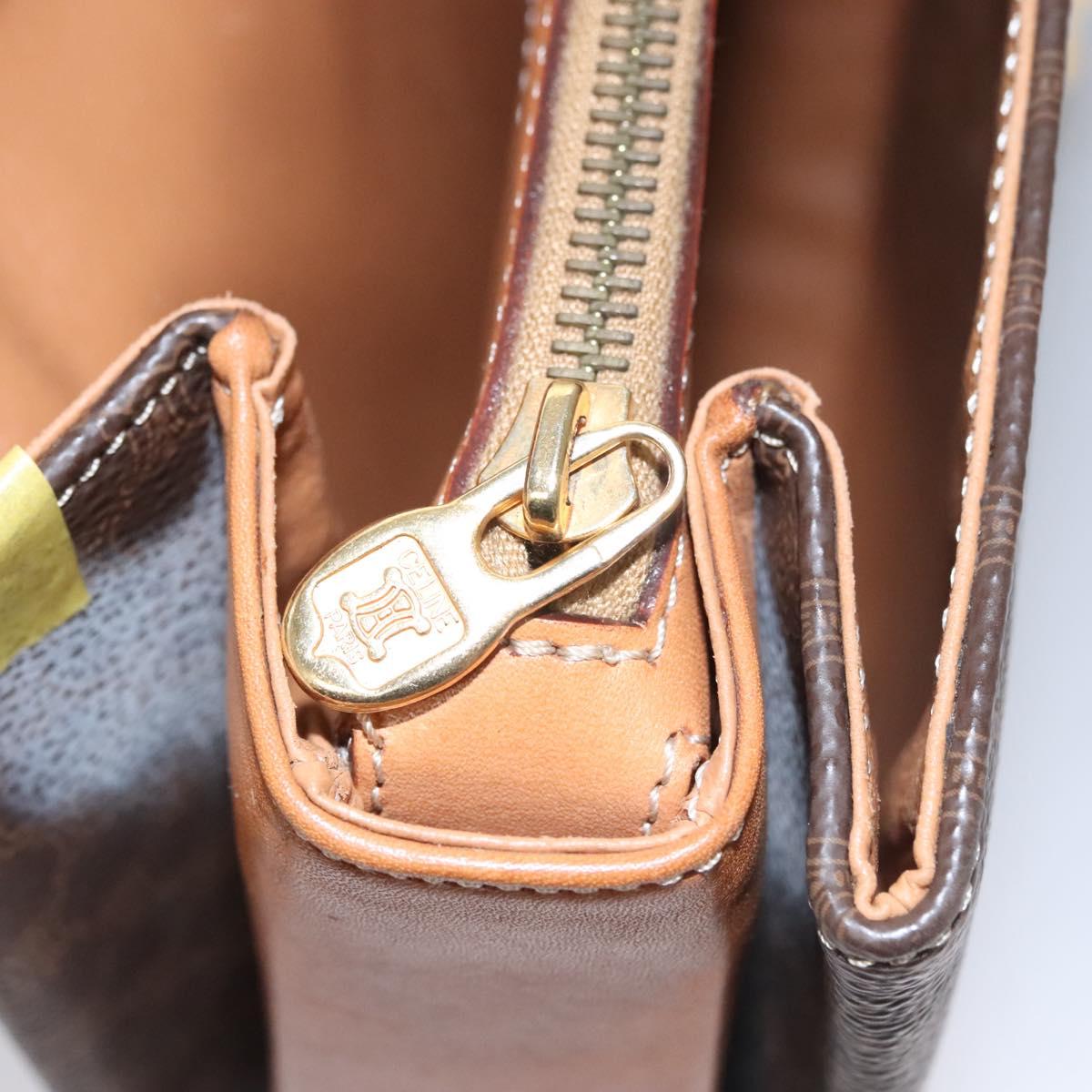 Céline Macadam Brown Canvas Briefcase Bag (Pre-Owned)