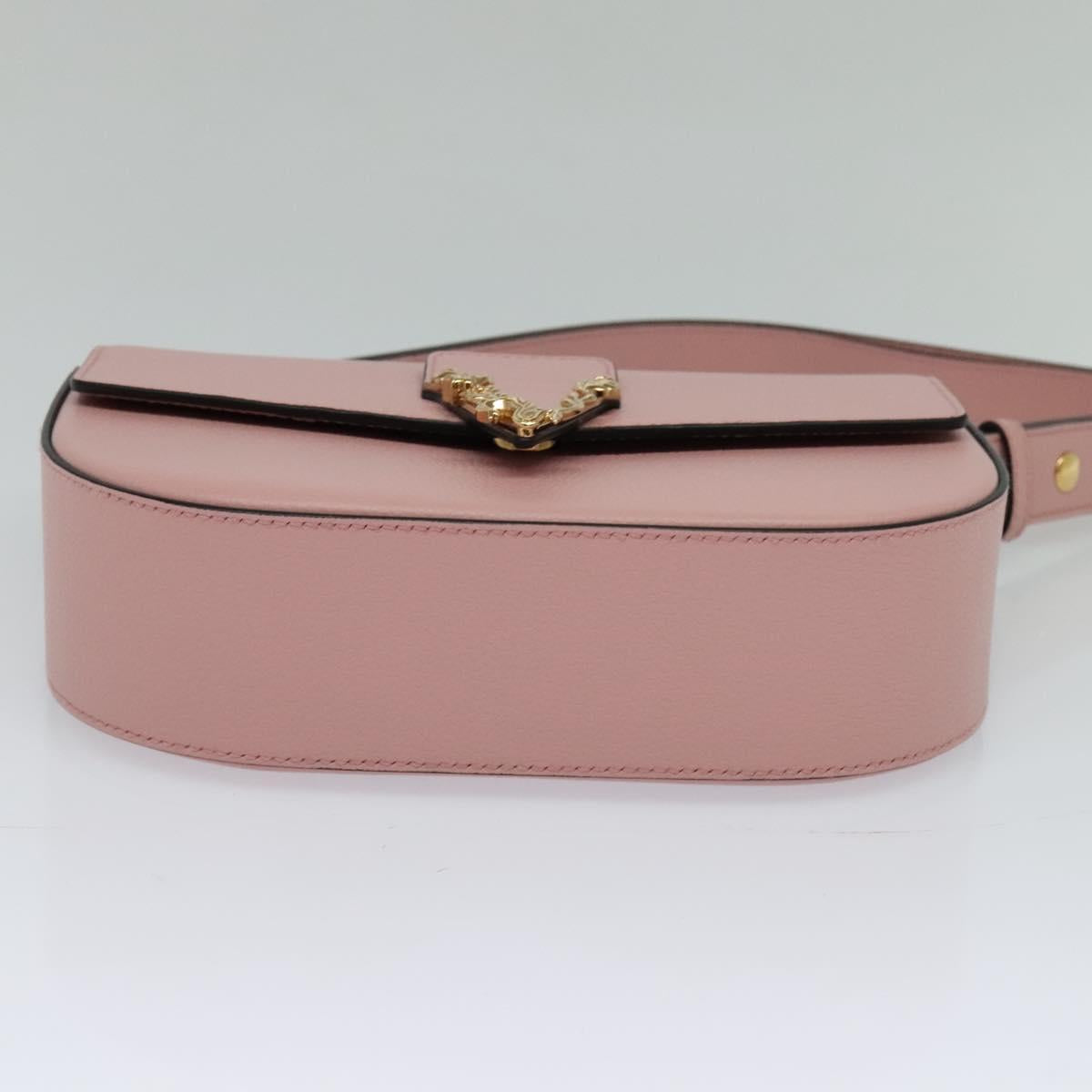 Versace Pink Leather Shoulder Bag (Pre-Owned)