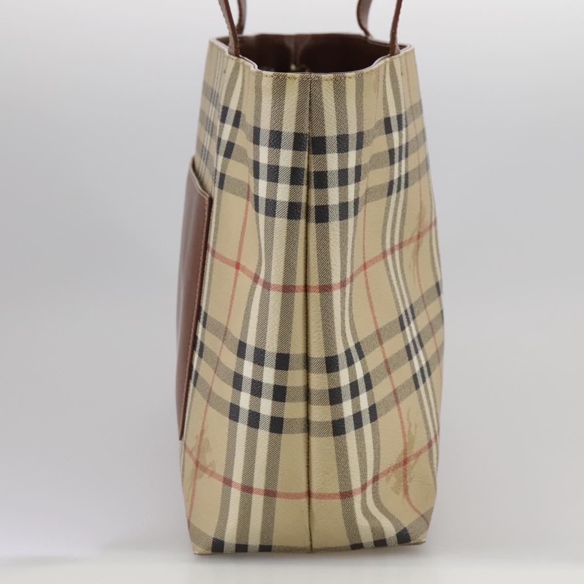 Burberry Nova Check Beige Canvas Tote Bag (Pre-Owned)