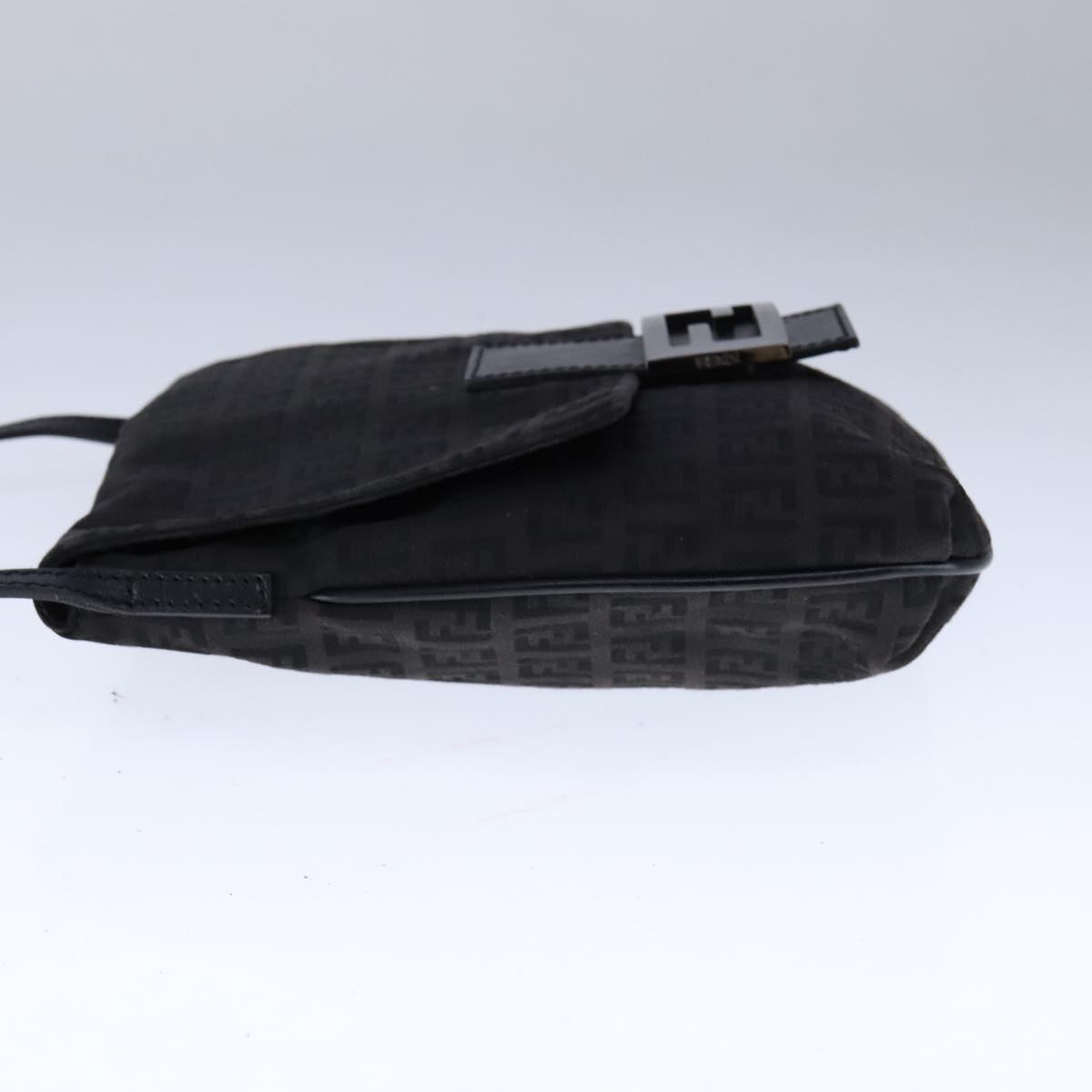 Fendi Mamma Baguette Black Canvas Shoulder Bag (Pre-Owned)