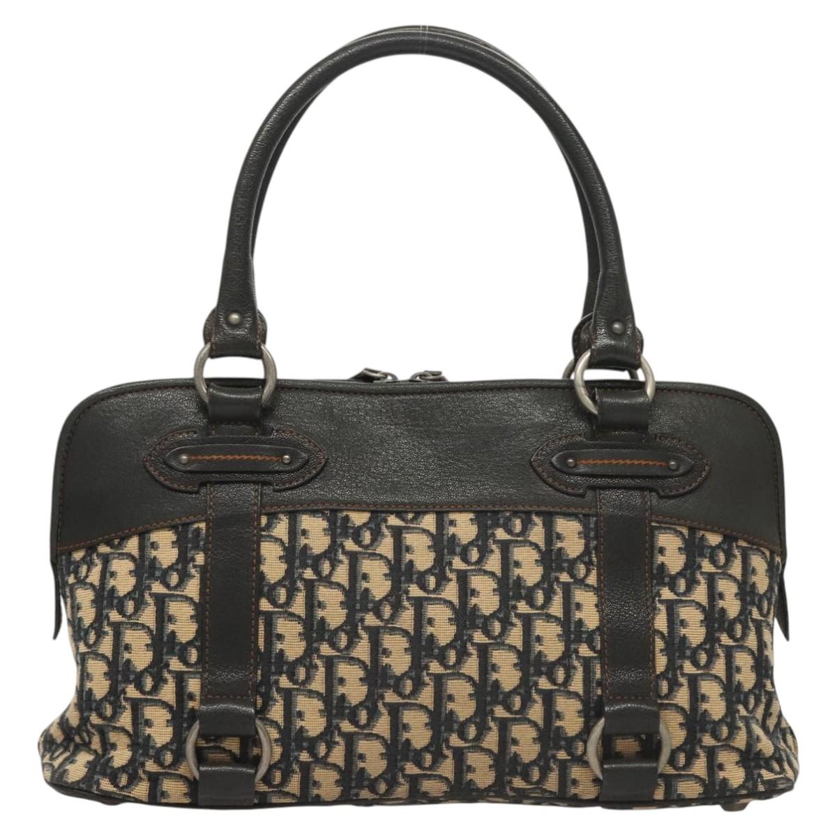 Dior Cd Navy Canvas Handbag (Pre-Owned)