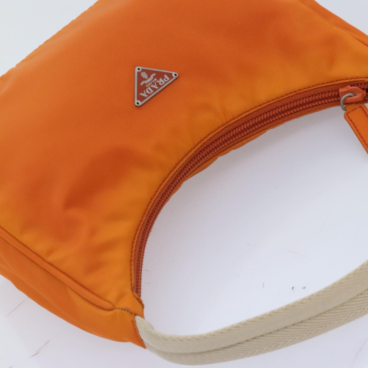 Prada Tessuto Orange Synthetic Handbag (Pre-Owned)