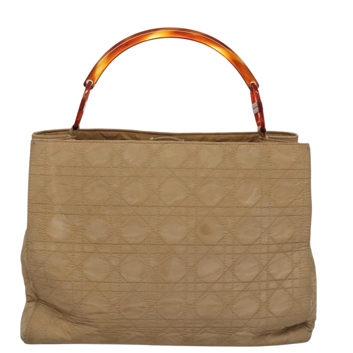Dior Cannage Lady Beige Synthetic Tote Bag (Pre-Owned)