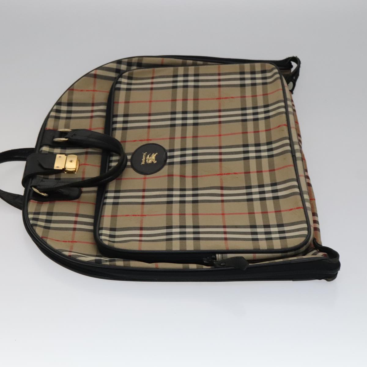 Burberry Nova Check Beige Canvas Travel Bag (Pre-Owned)