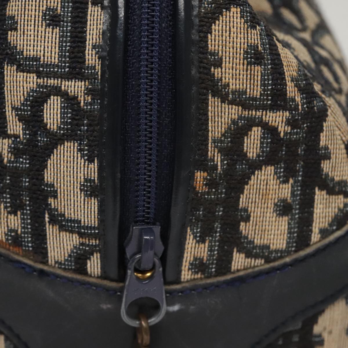 Dior Diorissimo Navy Canvas Handbag (Pre-Owned)