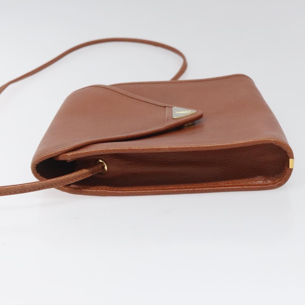 Saint Laurent Enveloppe Brown Leather Shoulder Bag (Pre-Owned)