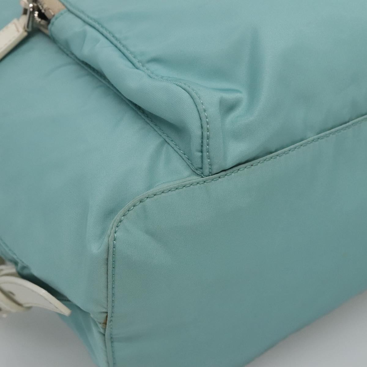 Prada Re-Nylon Blue Canvas Backpack Bag (Pre-Owned)