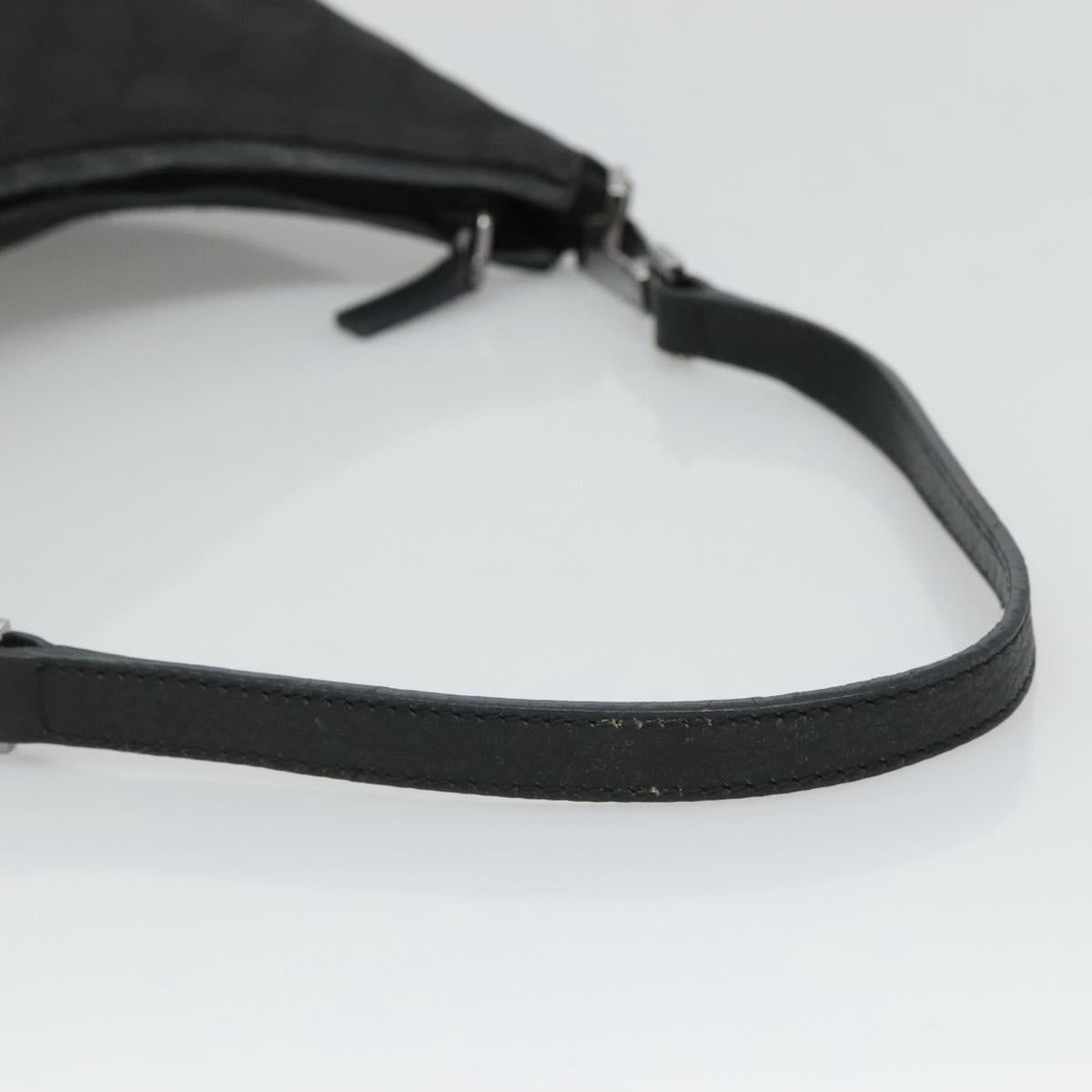 Gucci Jackie Black Canvas Shoulder Bag (Pre-Owned)