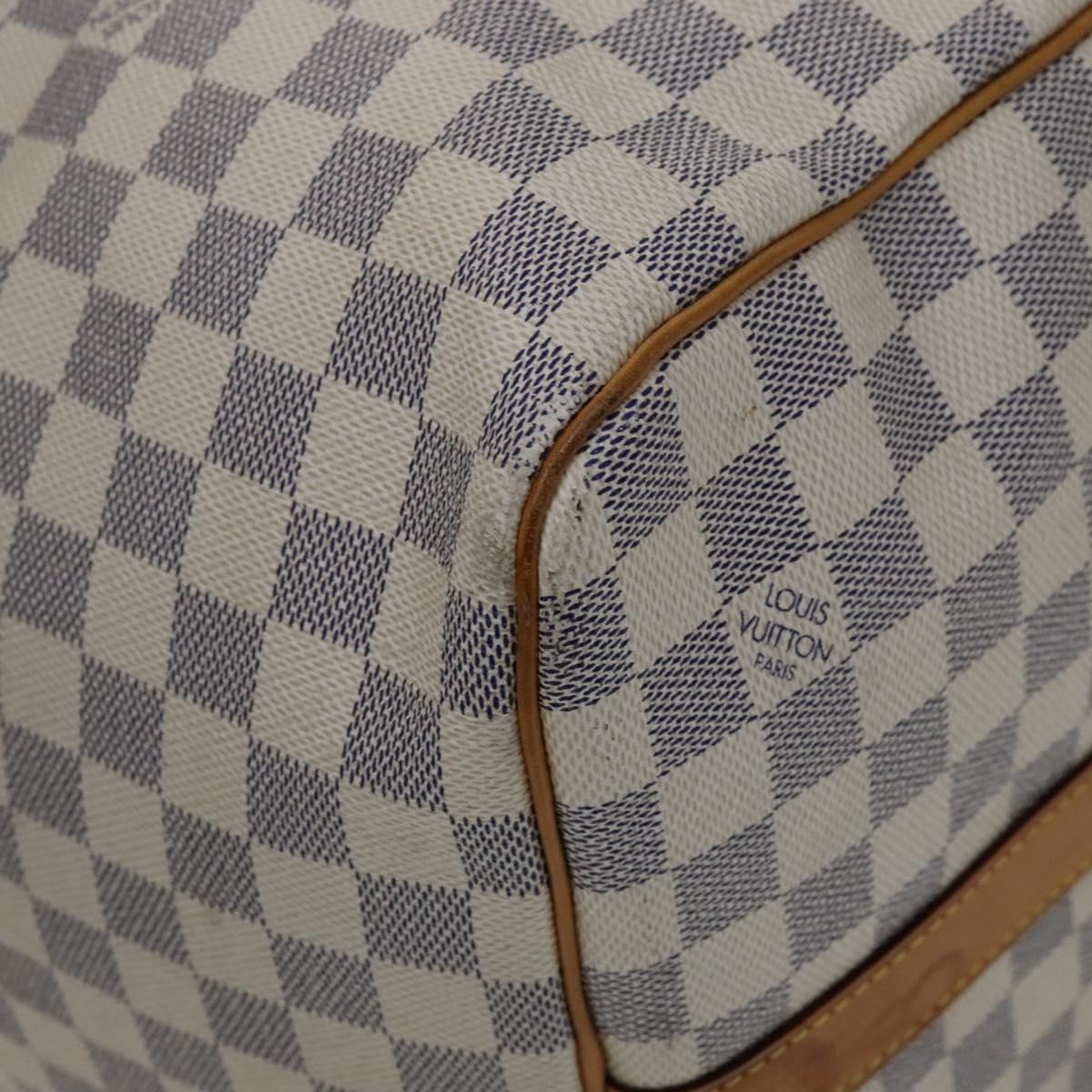 Louis Vuitton Keepall Bandouliere 55 White Canvas Travel Bag (Pre-Owned)