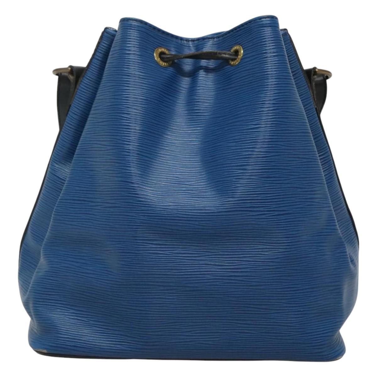 Louis Vuitton Petit Noé Navy Leather Shoulder Bag (Pre-Owned)
