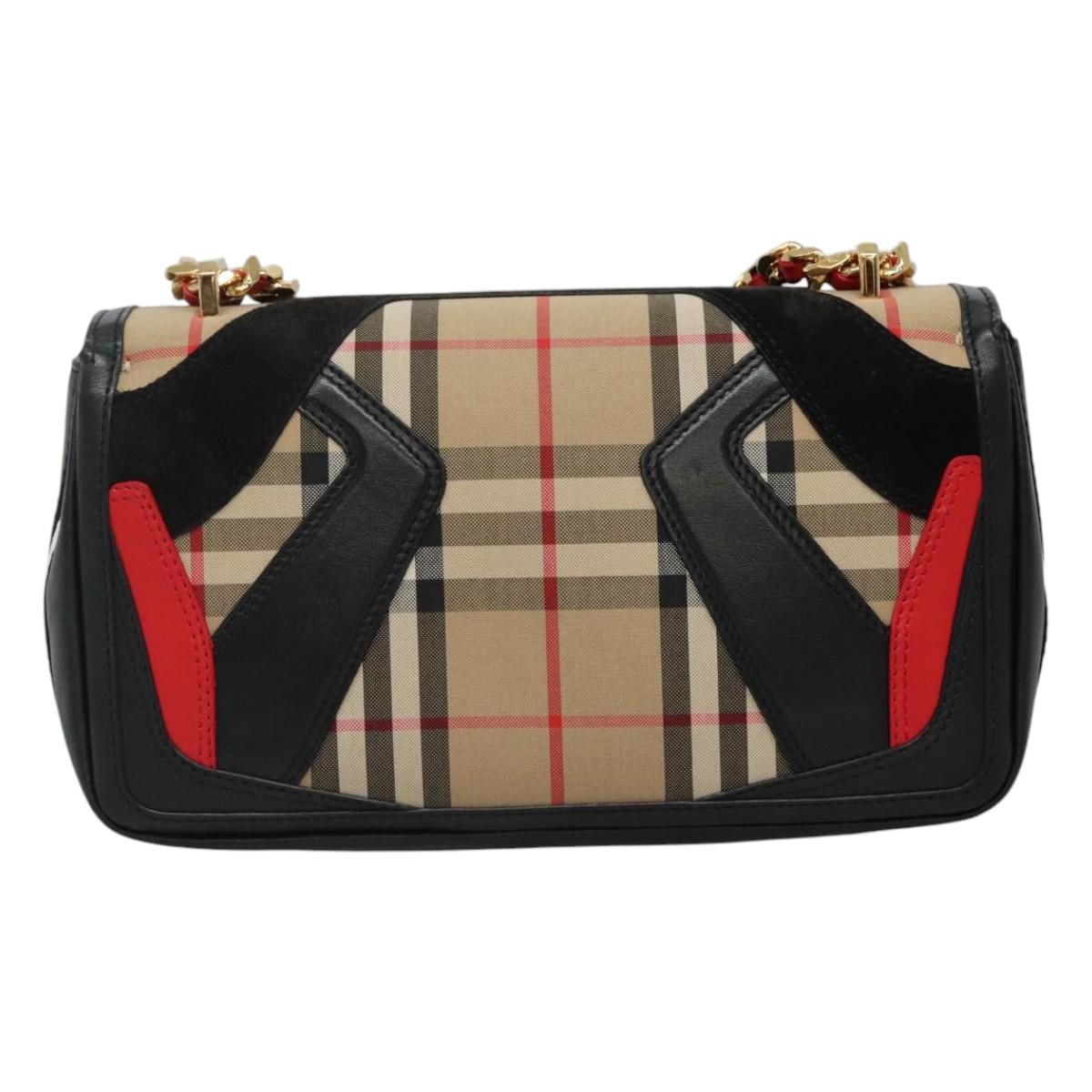 Burberry Tb Beige Canvas Shoulder Bag (Pre-Owned)