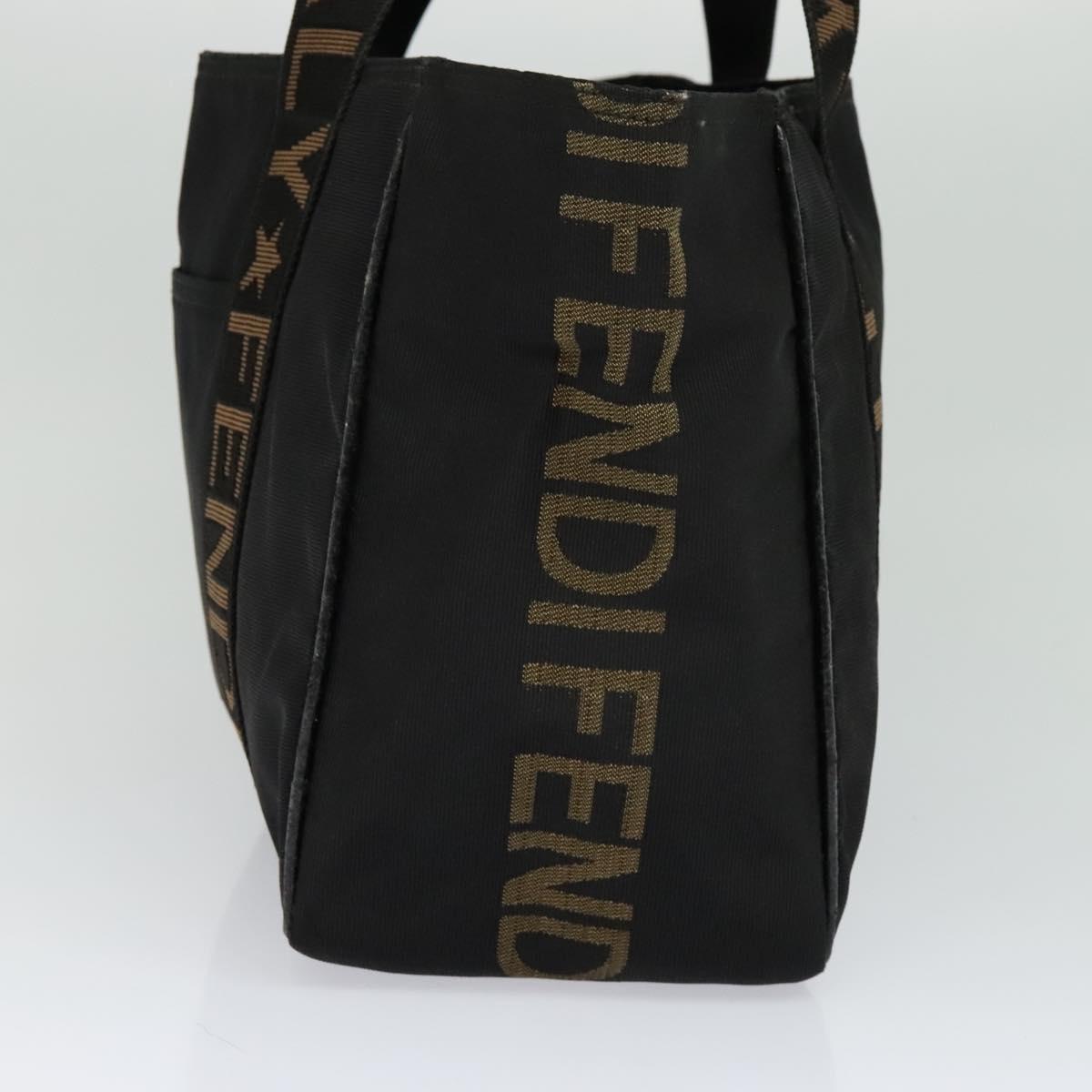 Fendi Roma Black Canvas Tote Bag (Pre-Owned)