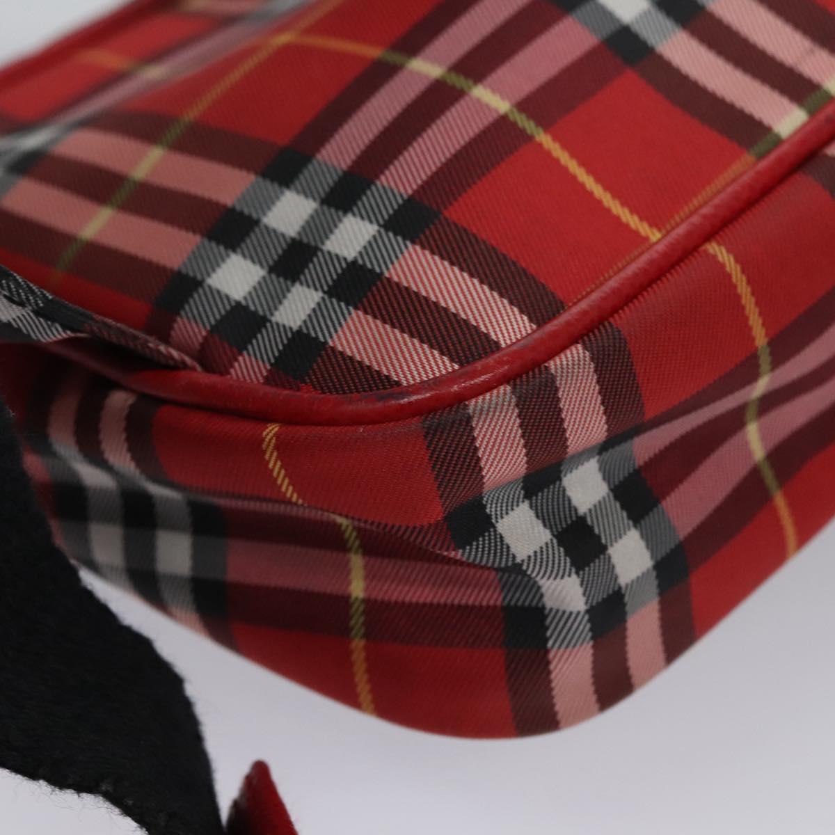 Burberry Nova Check Red Synthetic Shoulder Bag (Pre-Owned)