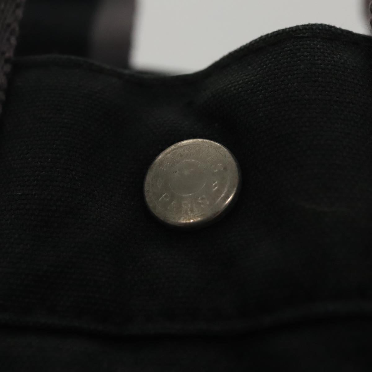 Hermès Fourre Tout Black Canvas Handbag (Pre-Owned)