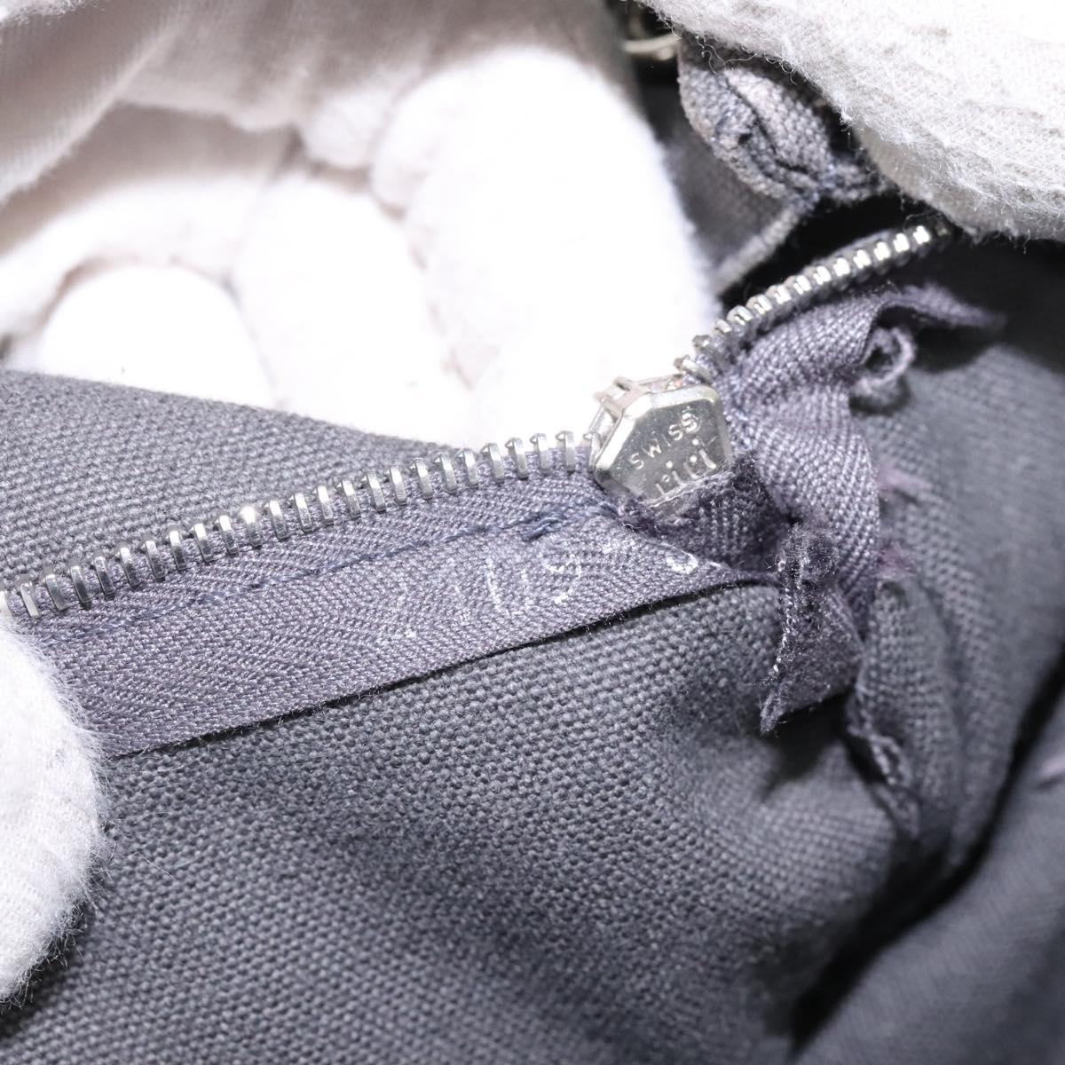 Hermès Herline Grey Canvas Shoulder Bag (Pre-Owned)