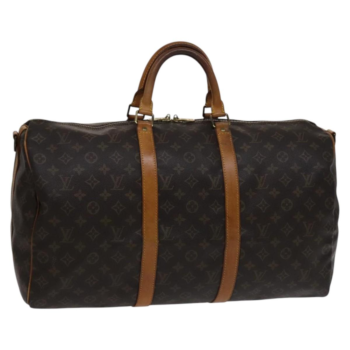 Louis Vuitton Keepall 50 Brown Canvas Travel Bag (Pre-Owned)