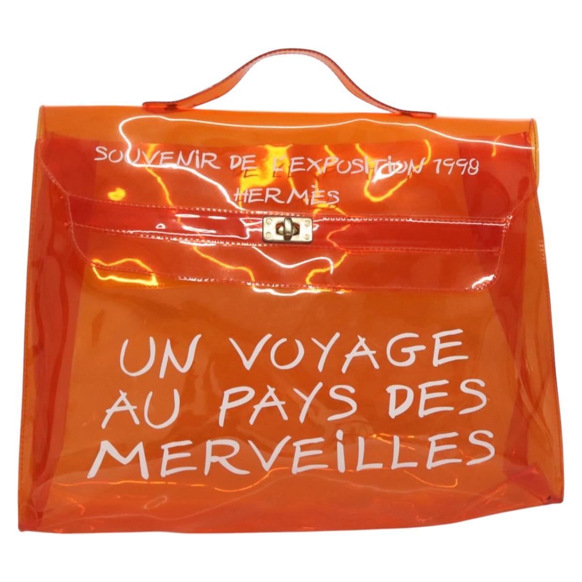 Hermès Orange Vinyl Handbag (Pre-Owned)