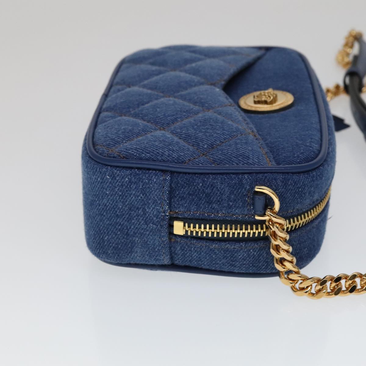 Versace Blue Denim - Jeans Shoulder Bag (Pre-Owned)