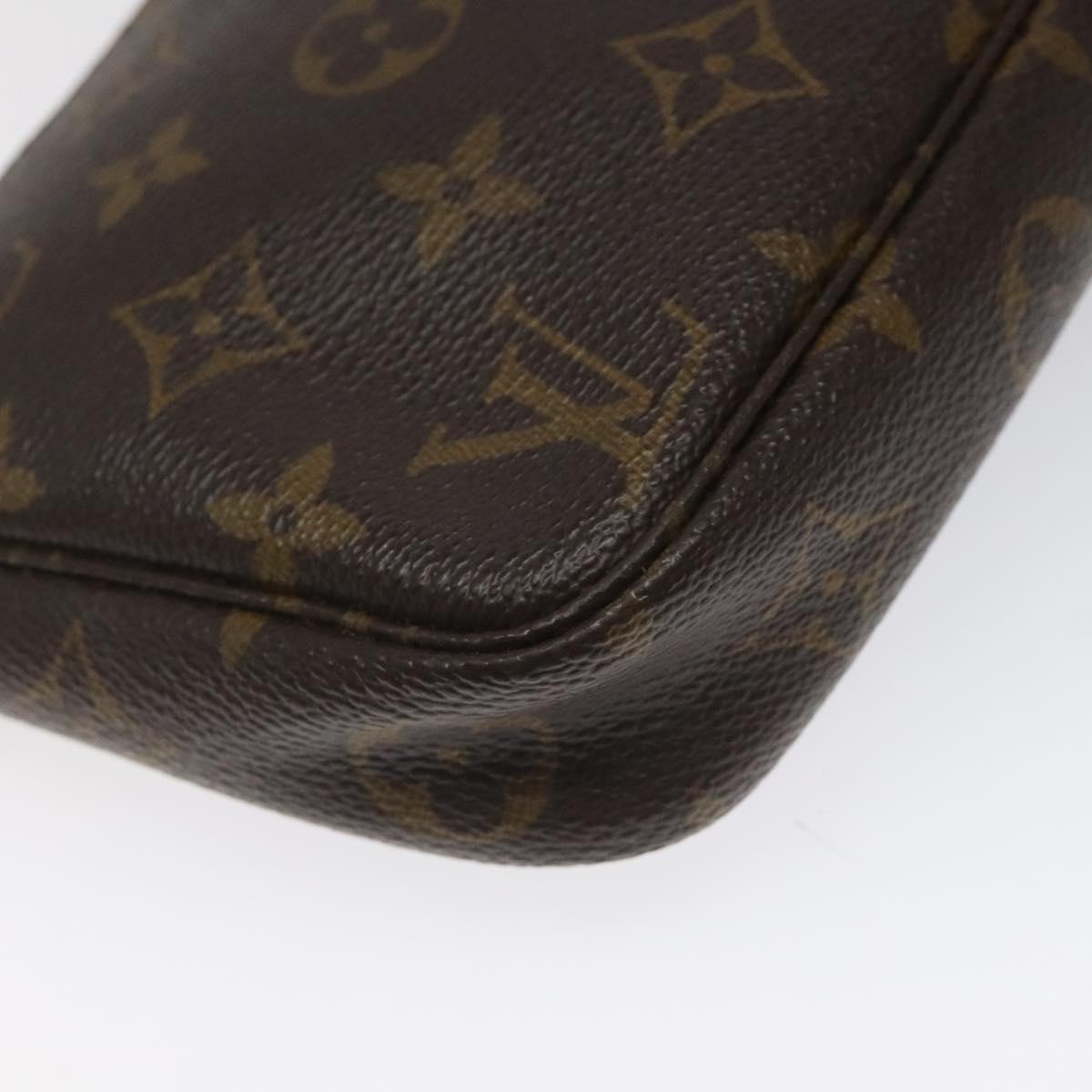 Louis Vuitton Pochette Accessoire Brown Canvas Clutch Bag (Pre-Owned)