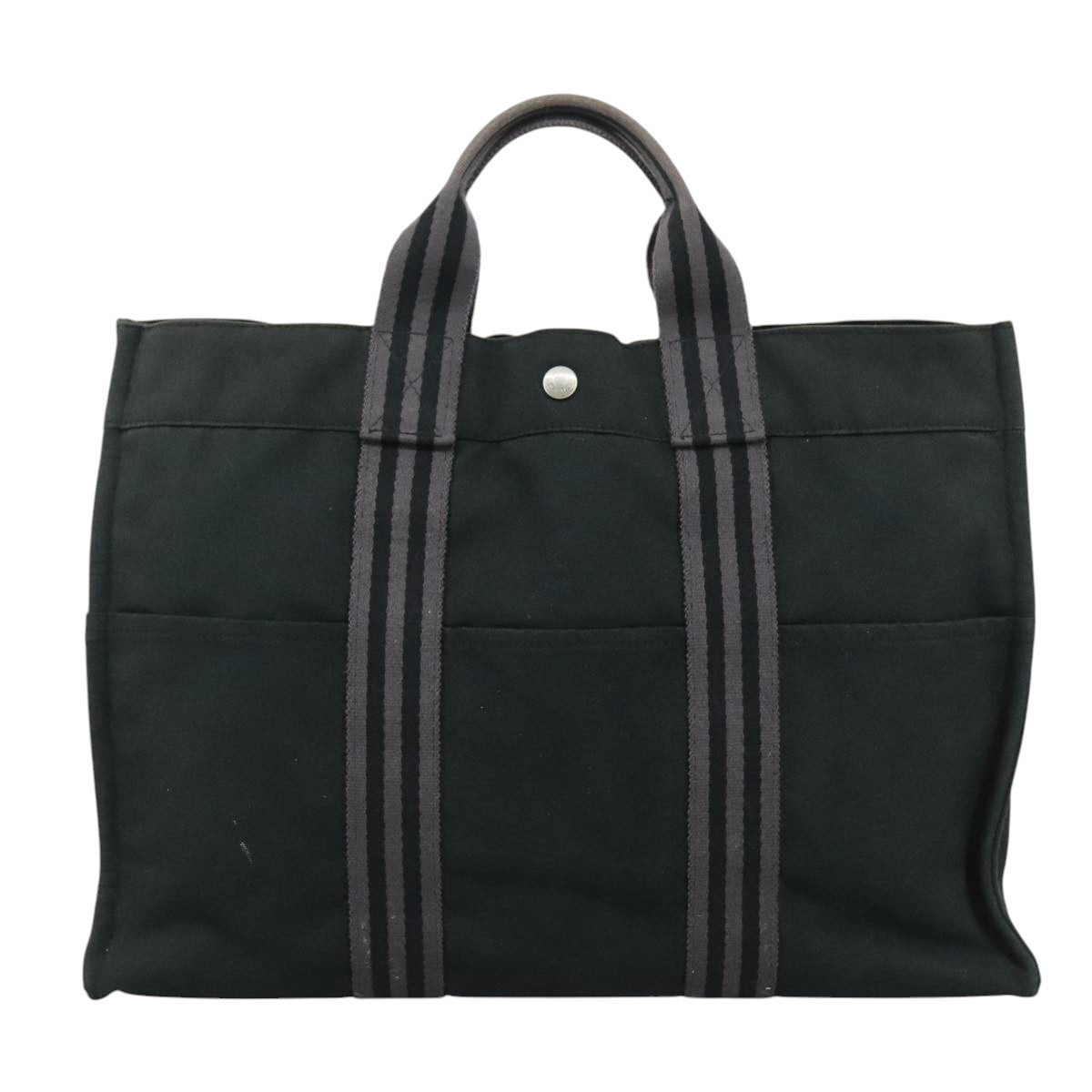 Hermès Herline Black Canvas Tote Bag (Pre-Owned)