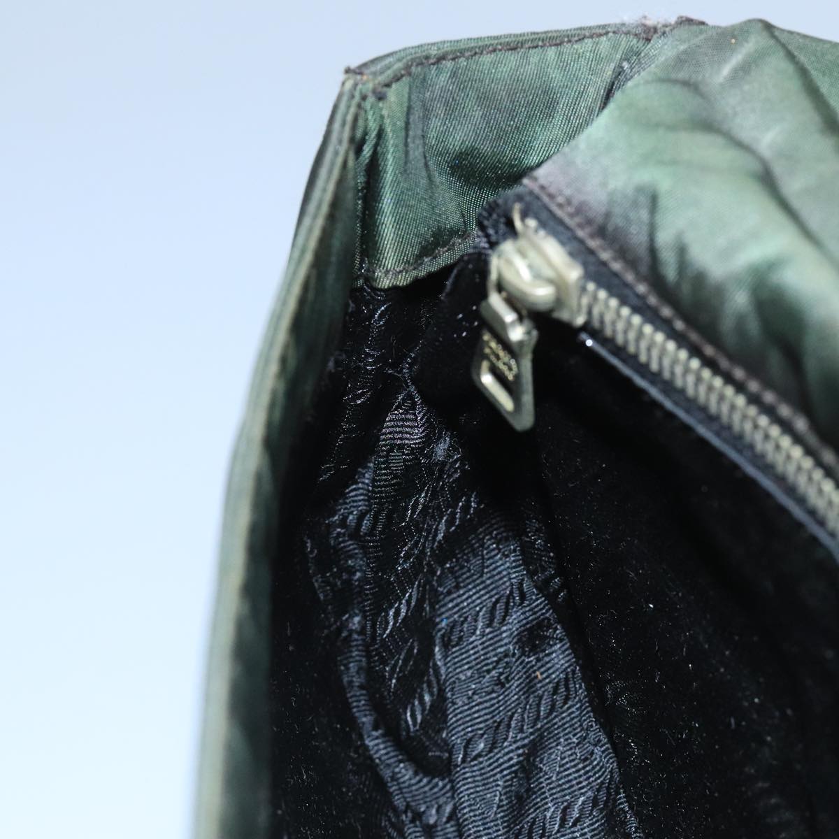 Prada Re-Nylon Khaki Synthetic Shoulder Bag (Pre-Owned)