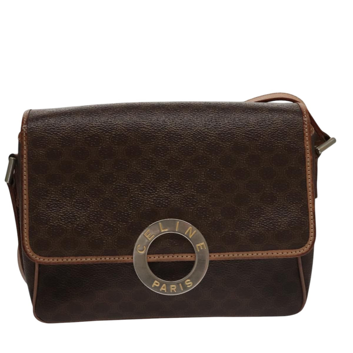 Céline Macadam Brown Canvas Shoulder Bag (Pre-Owned)