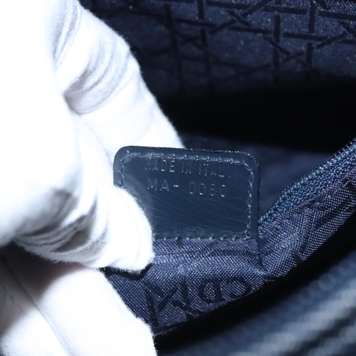 Dior Lady Dior Navy Denim - Jeans Handbag (Pre-Owned)
