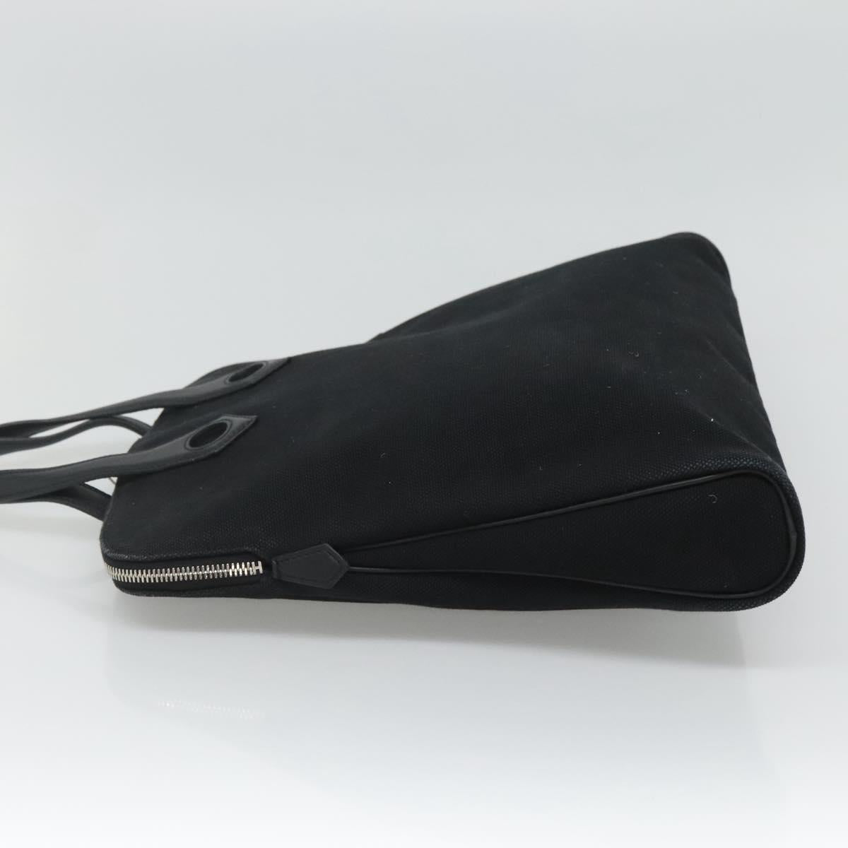Hermès Heeboo Black Canvas Handbag (Pre-Owned)