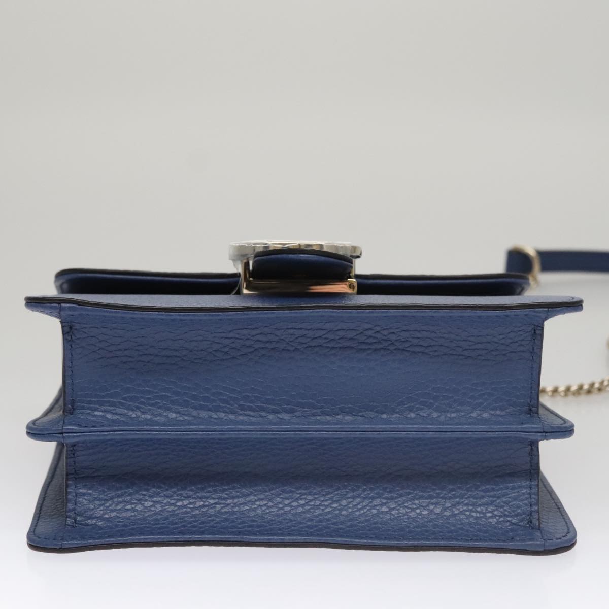 Gucci Interlocking Blue Leather Shoulder Bag (Pre-Owned)