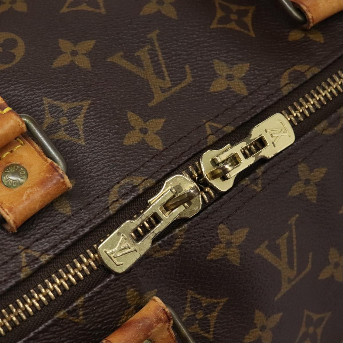Louis Vuitton Keepall 55 Brown Canvas Travel Bag (Pre-Owned)