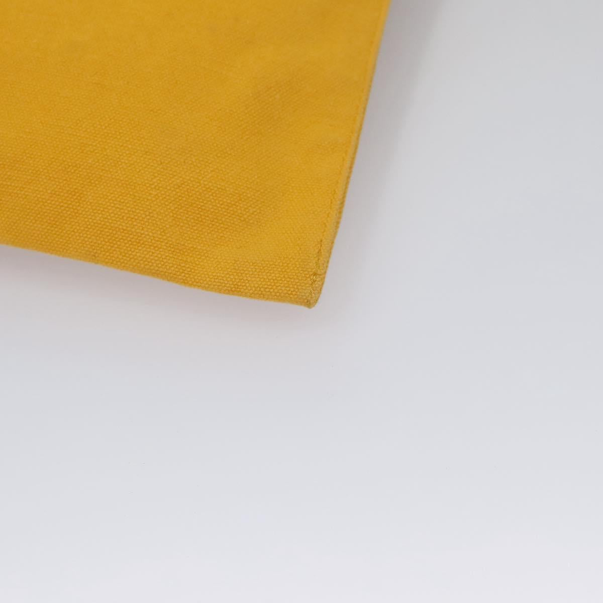 Hermès Yellow Canvas Clutch Bag (Pre-Owned)