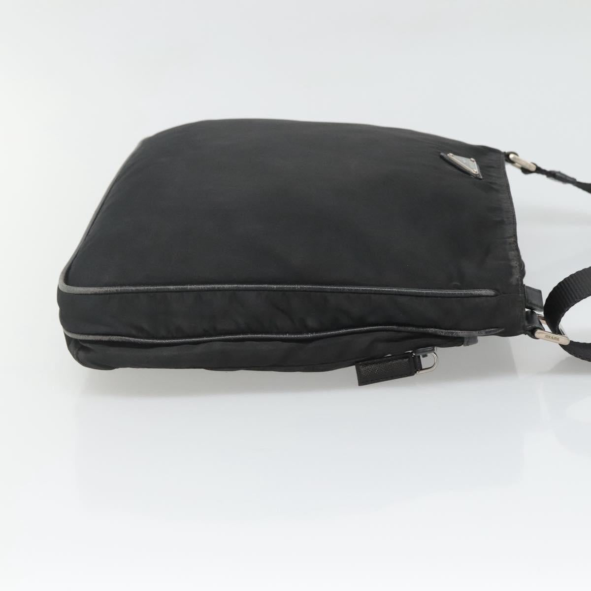 Prada Tessuto Black Nylon Shoulder Bag (Pre-Owned)