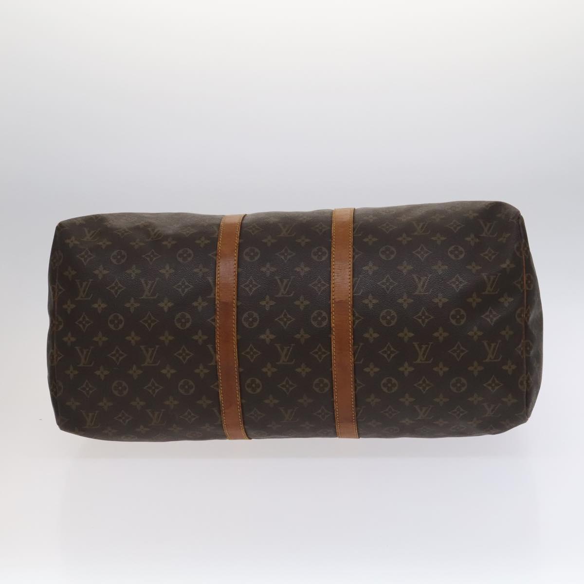 Louis Vuitton Keepall 55 Brown Canvas Travel Bag (Pre-Owned)