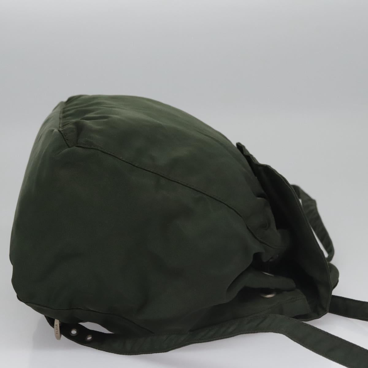 Prada Tessuto Khaki Canvas Backpack Bag (Pre-Owned)