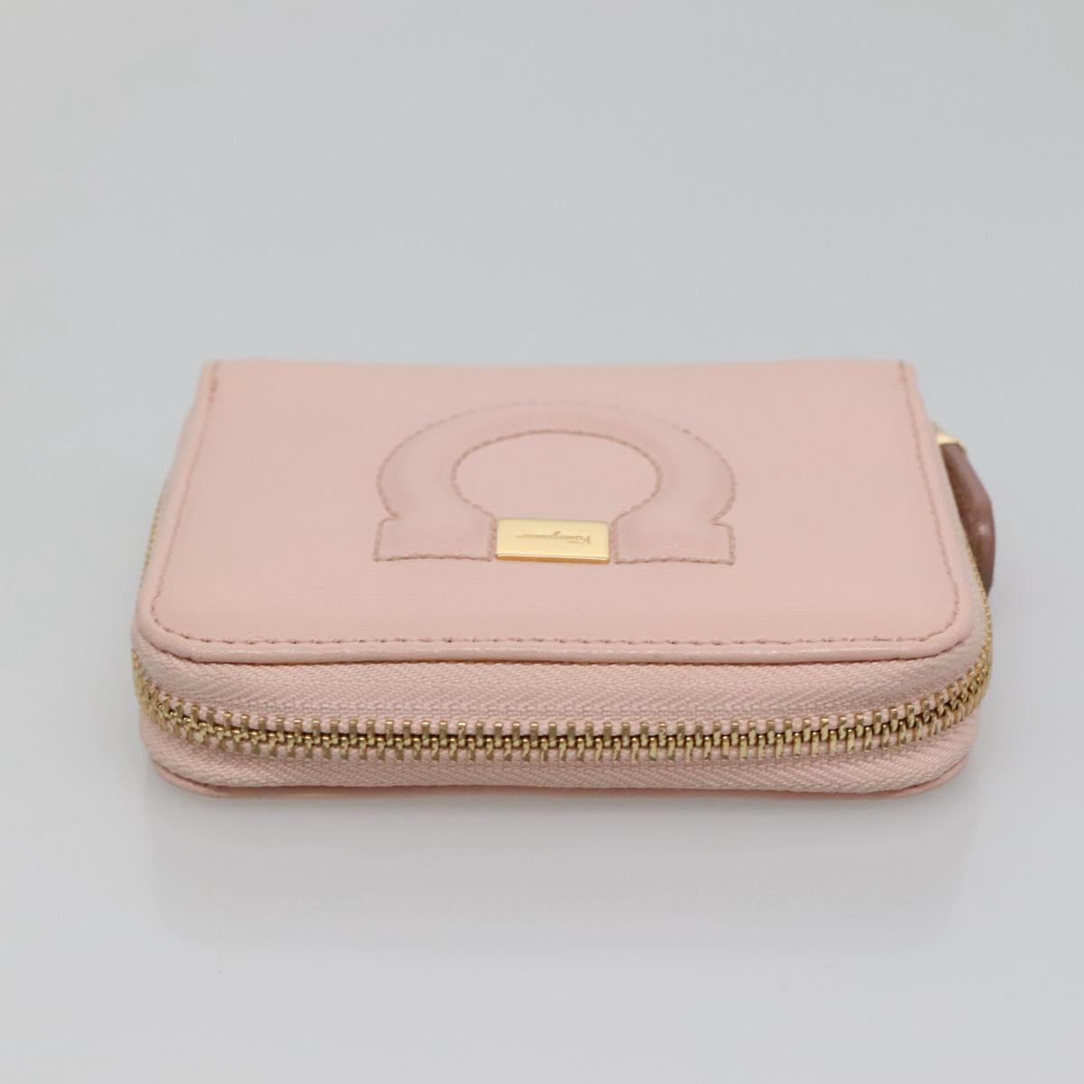 Salvatore Ferragamo Gancio Pink Leather Wallet (Pre-Owned)